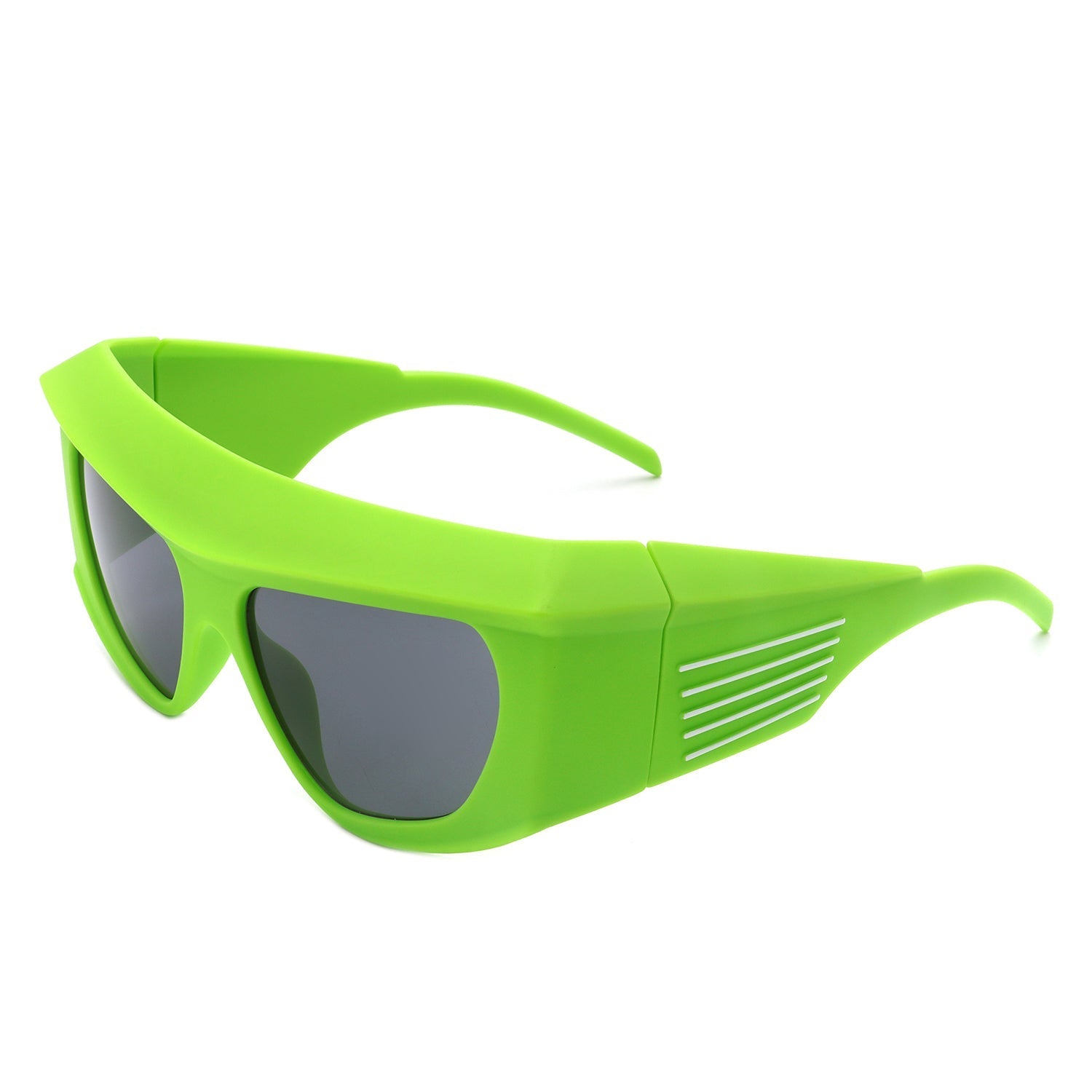 Thalia - Oversized Chunky Square Wrap Around Tinted Sunglasses - Avek Brand