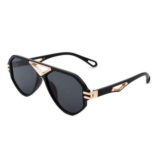 Unityth - Geometric Retro Round Vintage Fashion Aviator Sunglasses - Avek Brand